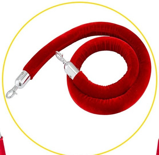 Chrome Stanchion Red Velvet Rope 8ft