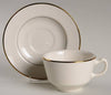 Coffee Saucer, Ivory w/ gold trim