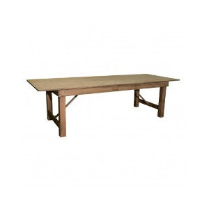 9' Wood Farm Table