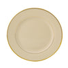 Plate, Dinner Ivory w/ Gold Trim