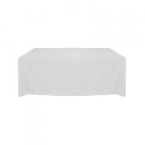 WHITE POLYESTER TABLECLOTH 60X120 in.