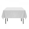 WHITE POLYESTER TABLECLOTH 72X72 in.