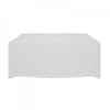 WHITE POLYESTER TABLECLOTH 90X156 in. ROUNDED CORNERS