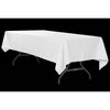 WHITE POLYESTER TABLECLOTH 60X120 in.