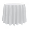WHITE POLYESTER TABLECLOTH 108 in. ROUND