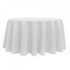 WHITE POLYESTER TABLECLOTH 120 in. ROUND