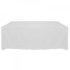 WHITE POLYESTER TABLECLOTH 90X132 in. ROUNDED CORNERS