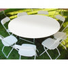 Kwik-Covers 60 in. Round White Tablecover