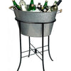 Party Tub w/Stand, Oval Glavanized